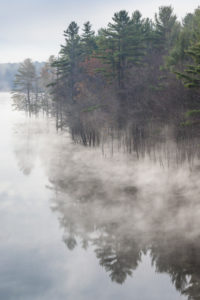 USA, New England, New Hampshire, Hopkinton, autumn fog, Hopkinton Lake USA, New England, New Hampshire, Hopkinton, autumn fog, Hopkinton Lake